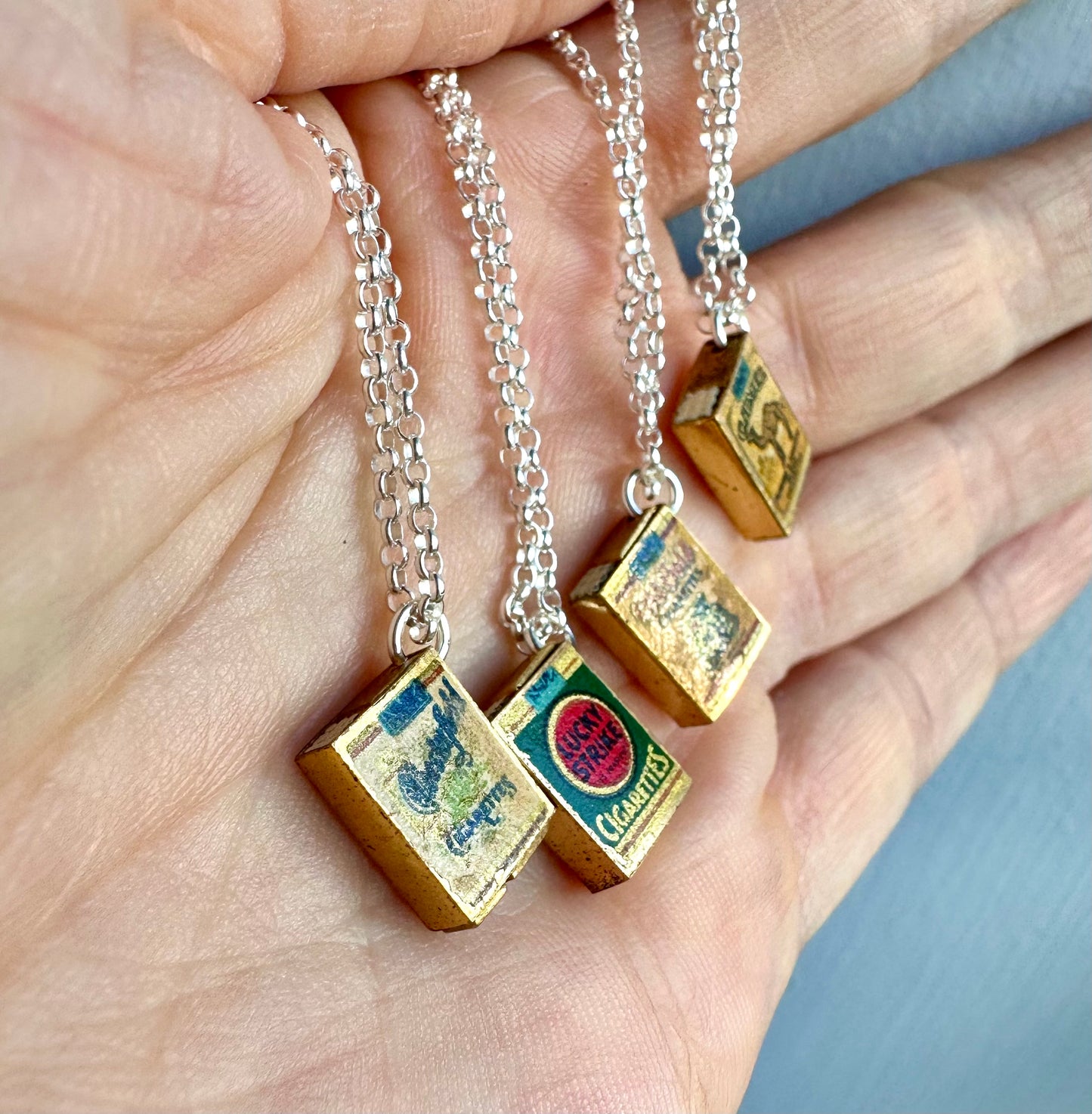 1930’s Moving Cigarette Charm Necklace