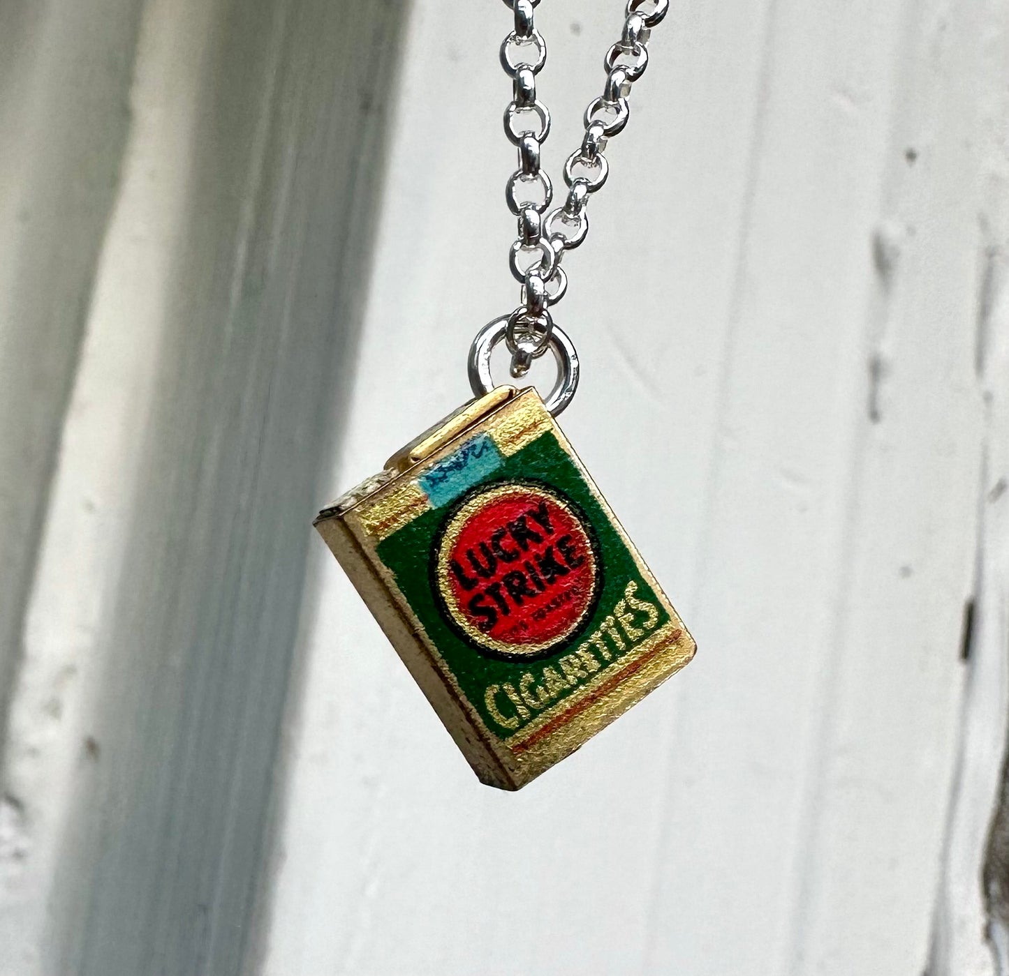 1930’s Moving Cigarette Charm Necklace
