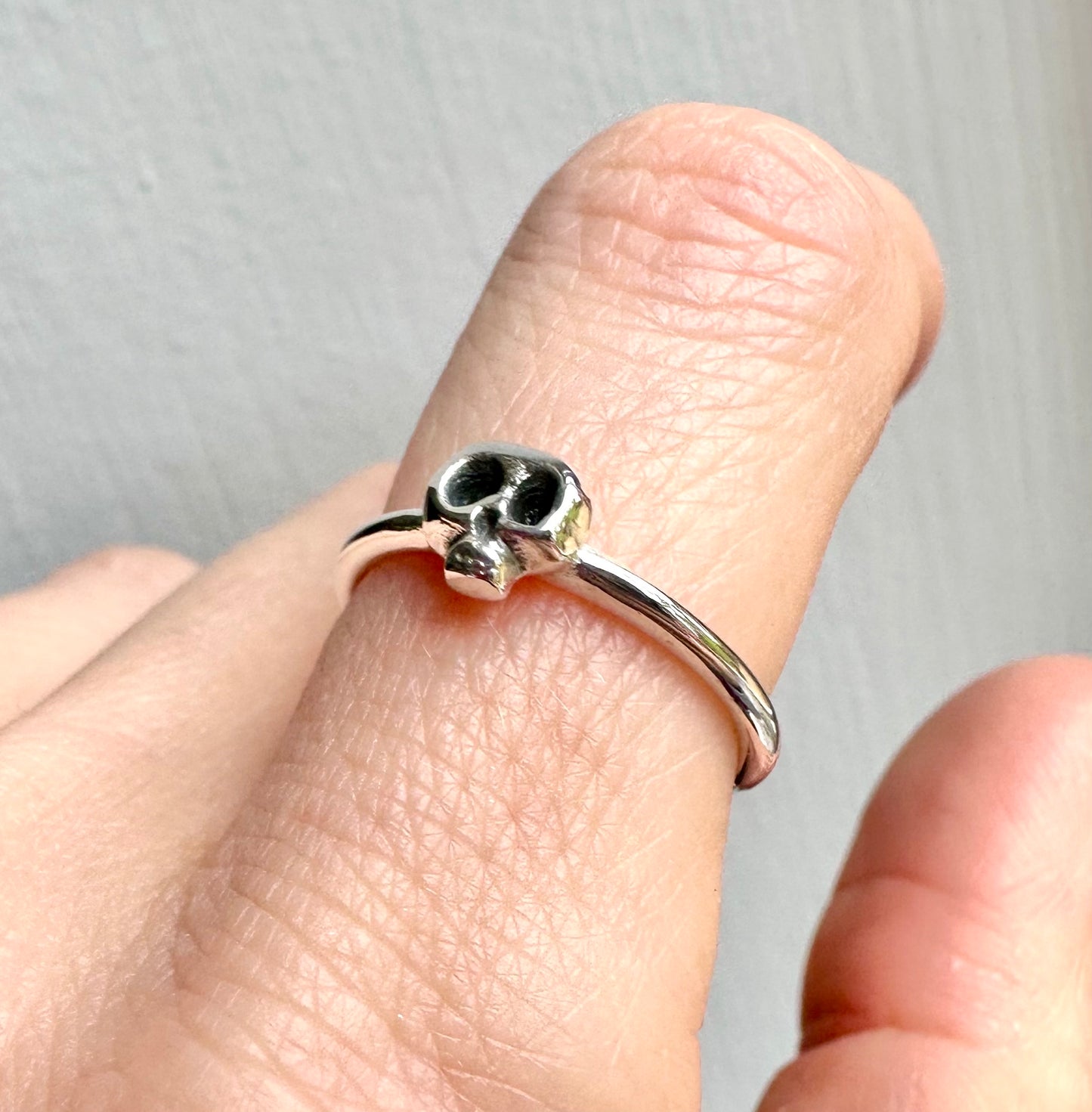 Immediate Ship Bitty Skull Ring Sz 5.5