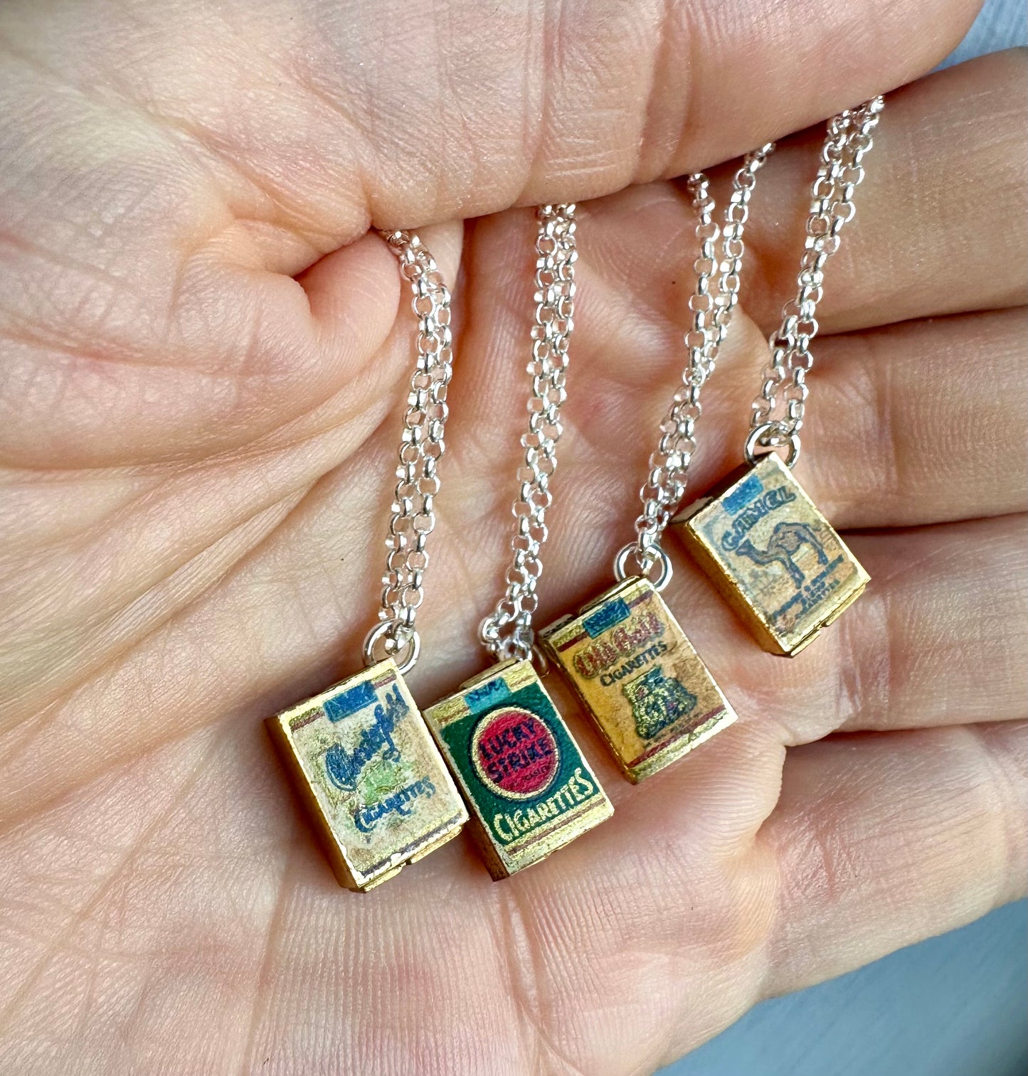 1930’s Moving Cigarette Charm Necklace