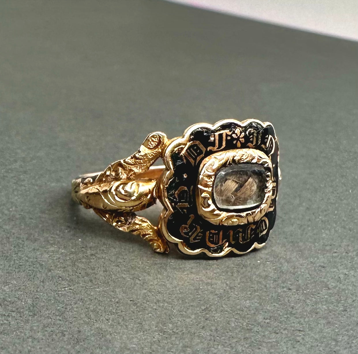 Georgian “In Memory Of” Hair Ring