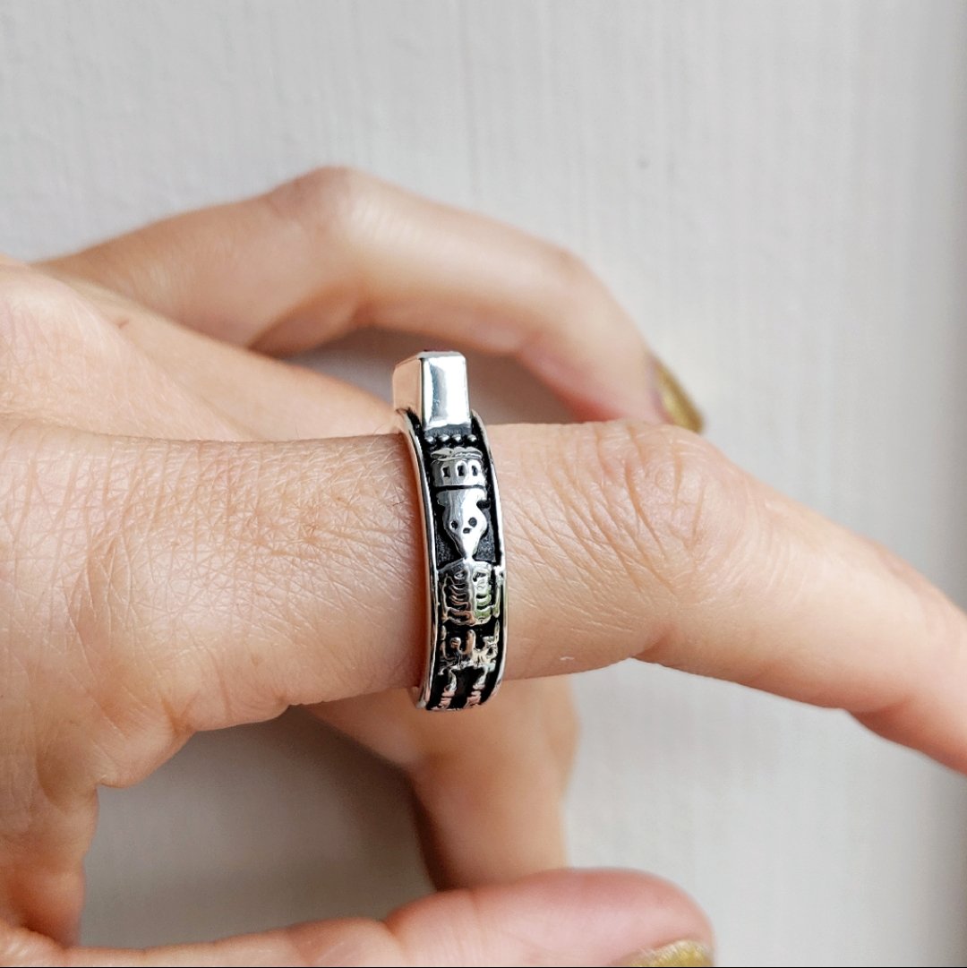Immediate Shipping Skeletal Memento Mori Ring sz 6.5