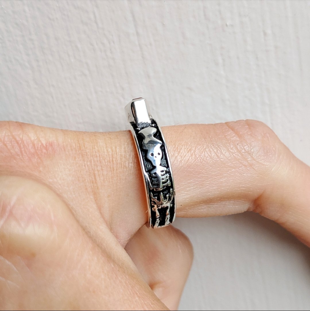 Immediate Shipping Skeletal Memento Mori Ring sz 6.5