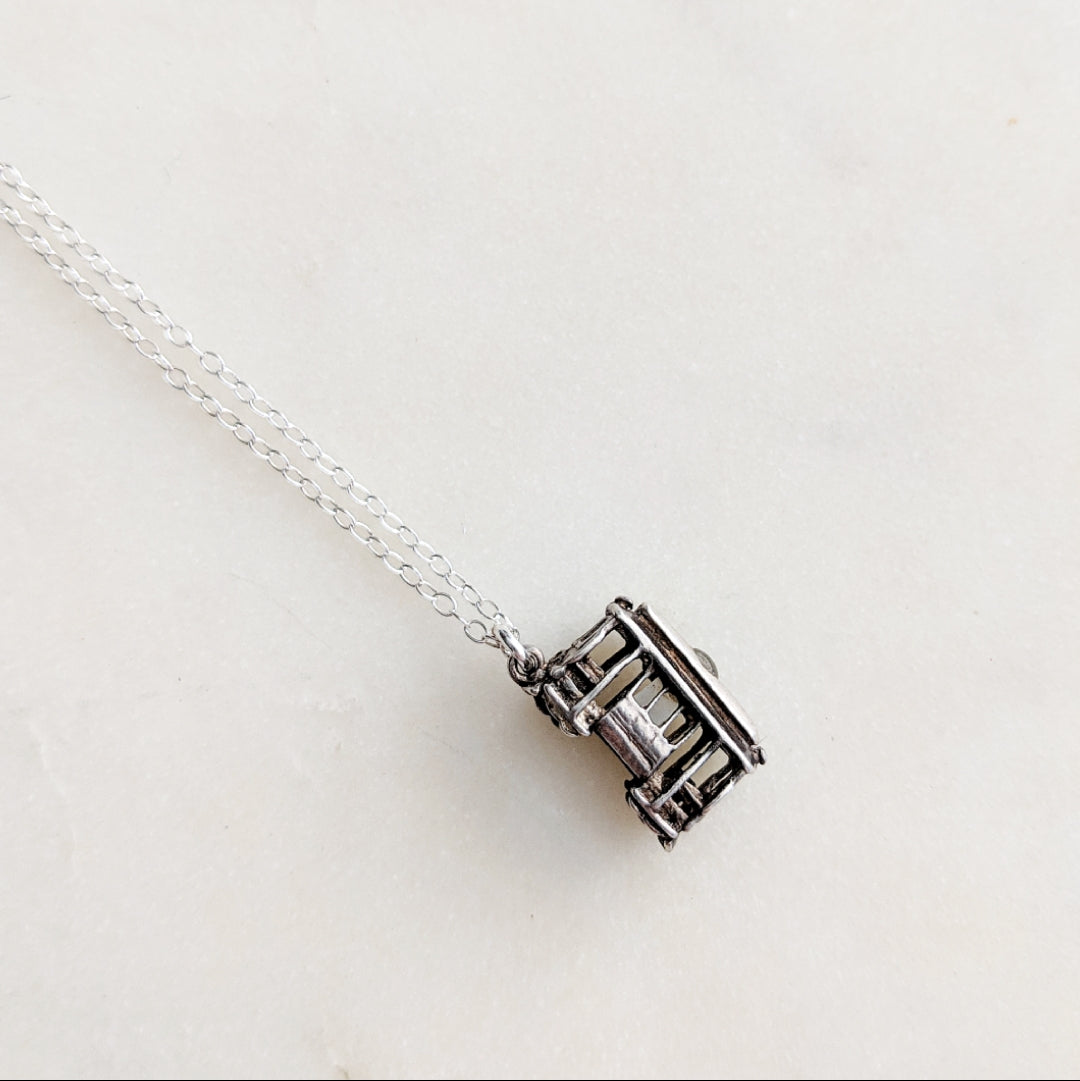 Antique Stanhope San Francisco Cable Car Necklace