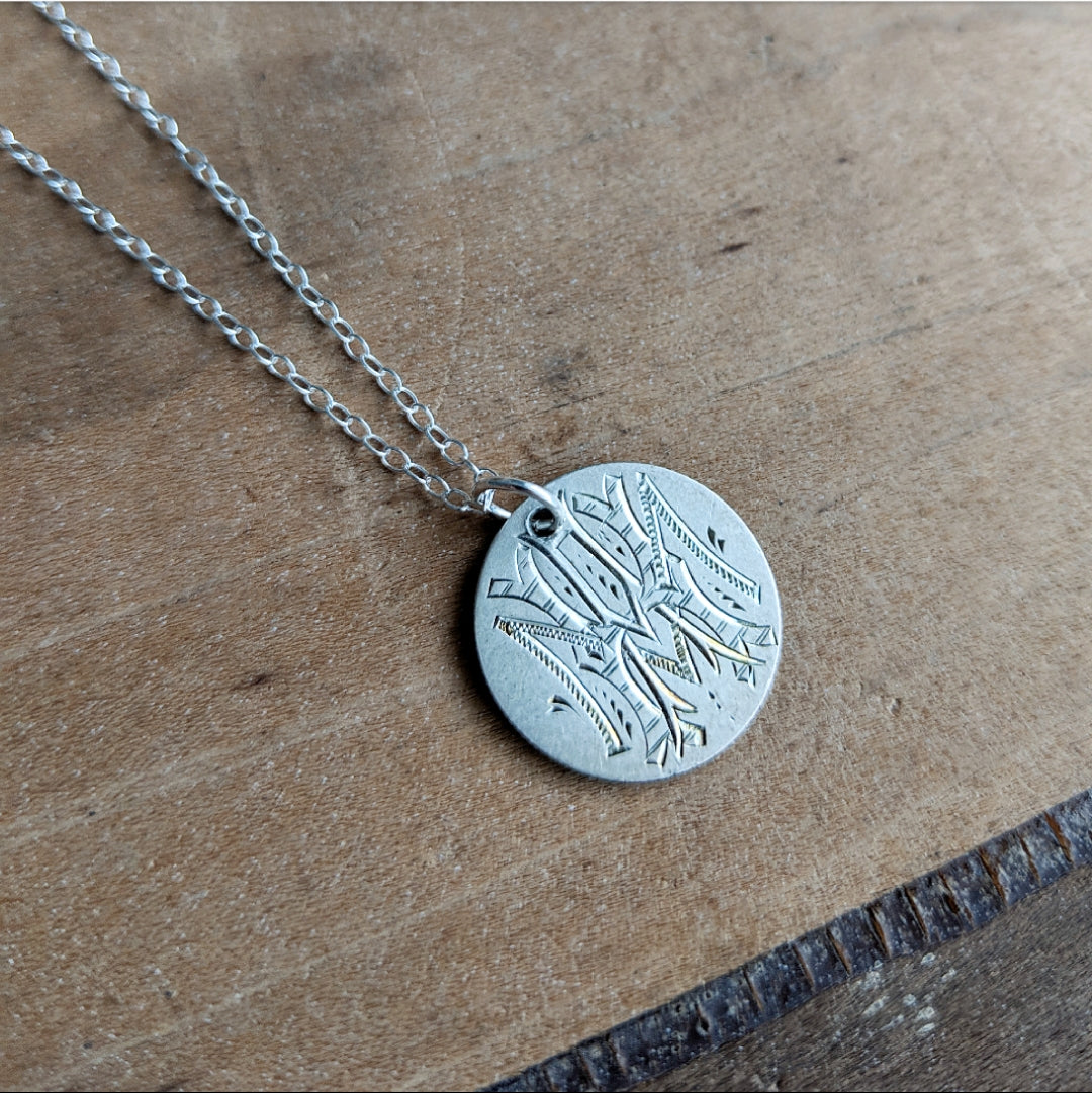 Silver Dime Love Token Necklace