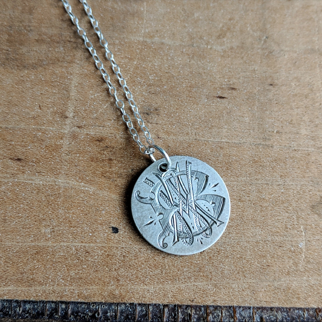 Silver Dime Love Token Necklace