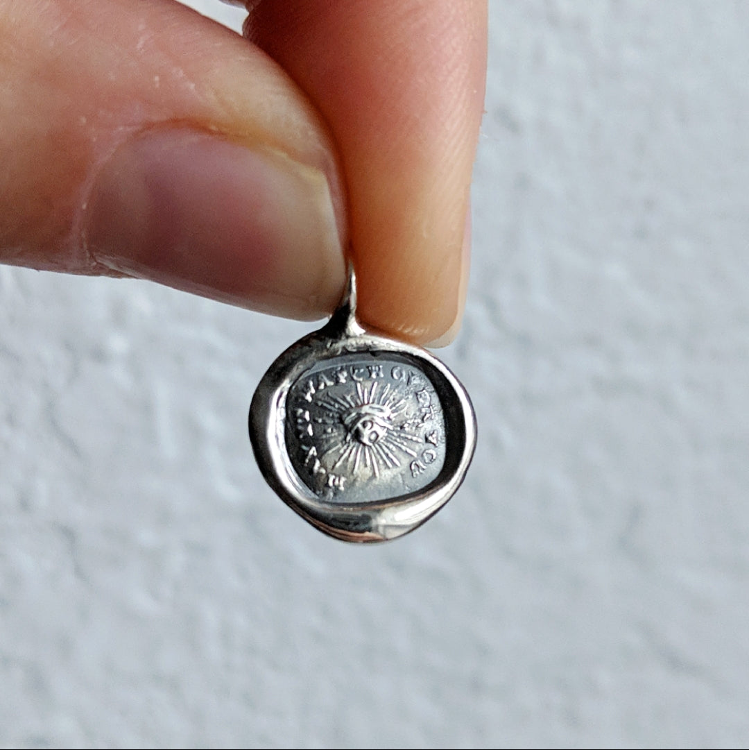 May It Watch Over You Wax Seal Necklace