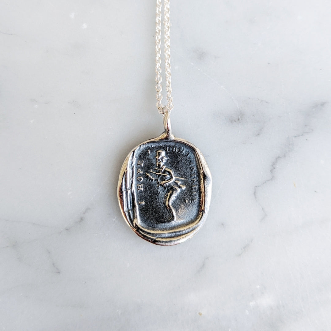I Hope I Don't Intrude Wax Seal Necklace