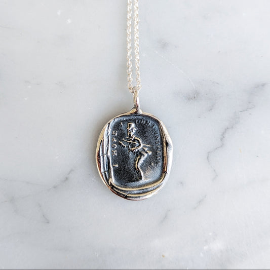 I Hope I Don't Intrude Wax Seal Necklace