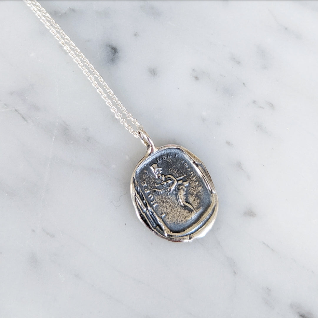 I Hope I Don't Intrude Wax Seal Necklace