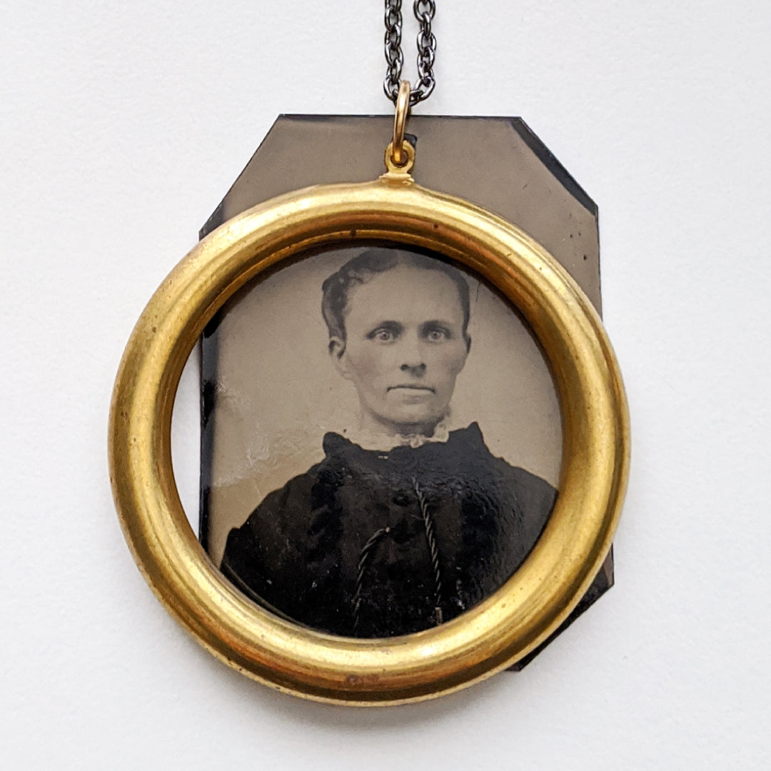Antique Tin Type Necklace