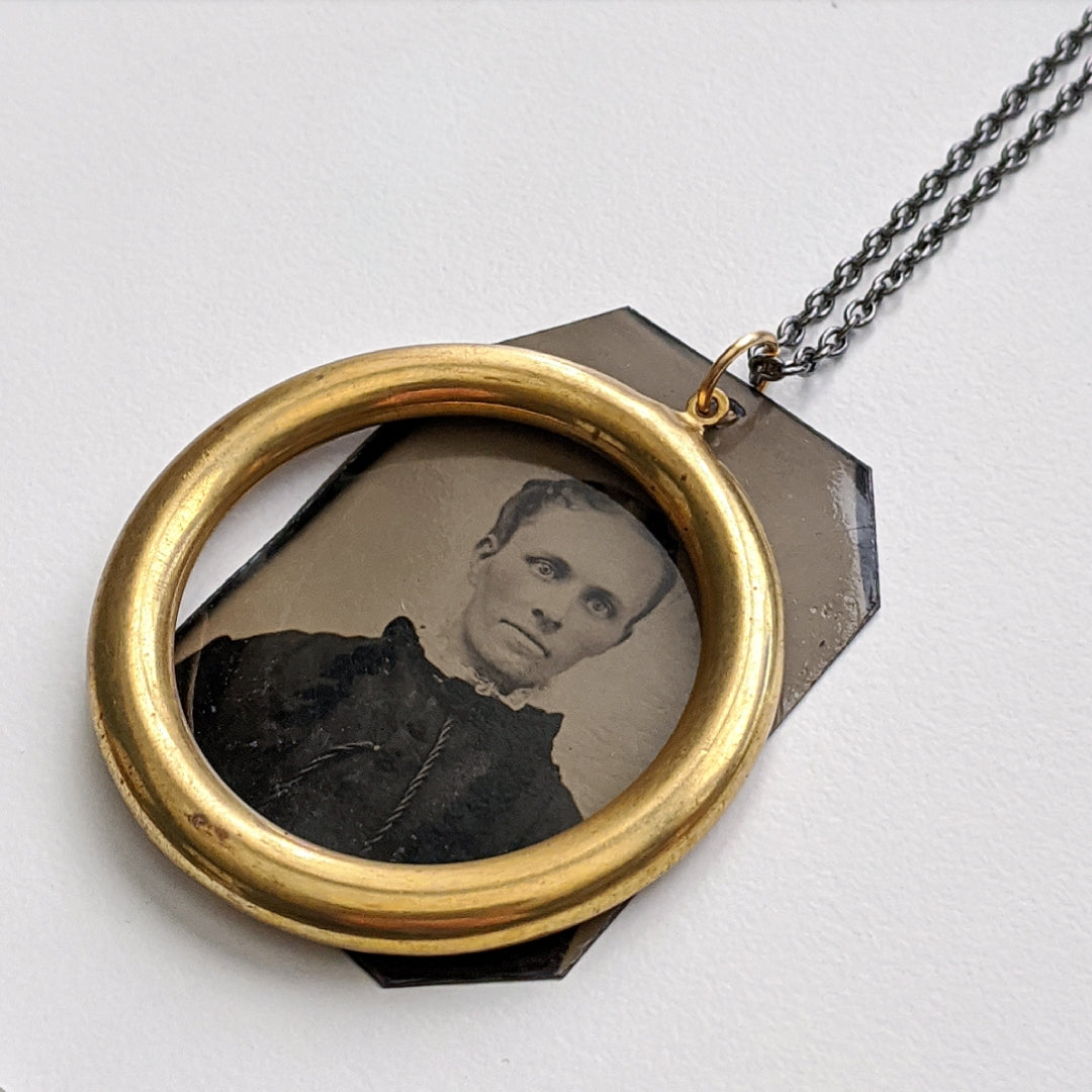 Antique Tin Type Necklace
