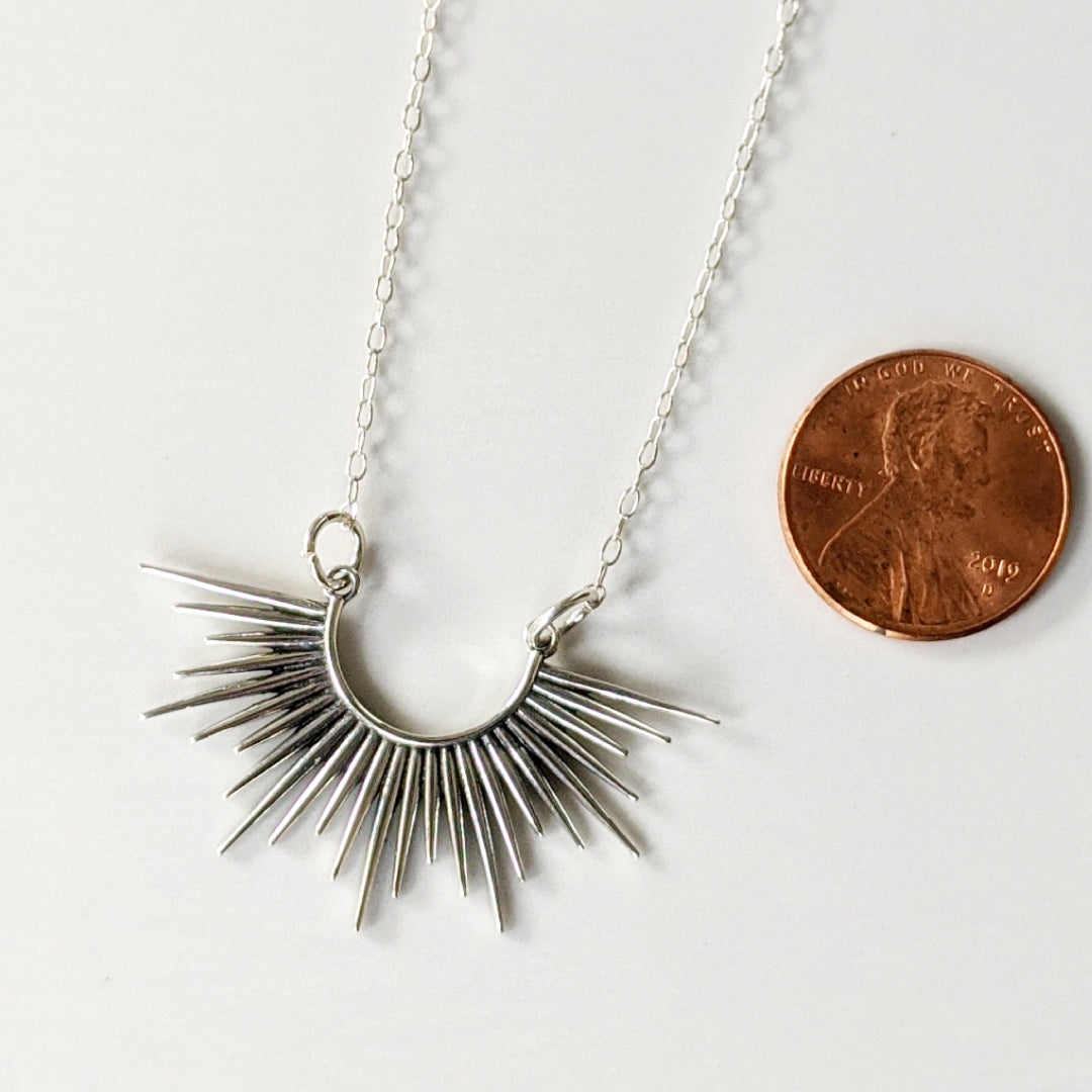 Spiked Burst Pendant Necklace