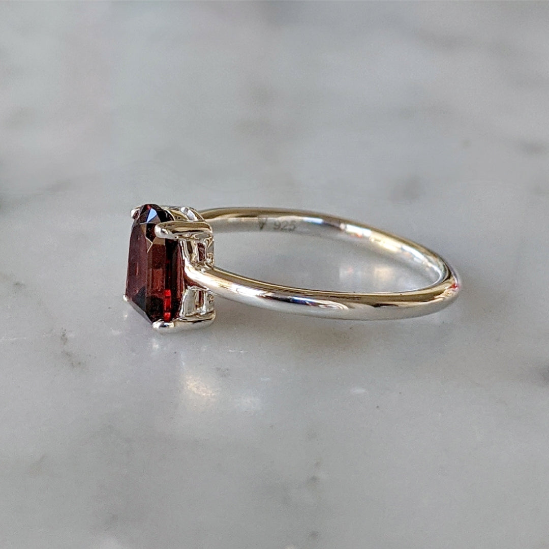 Garnet Tombstone Ring