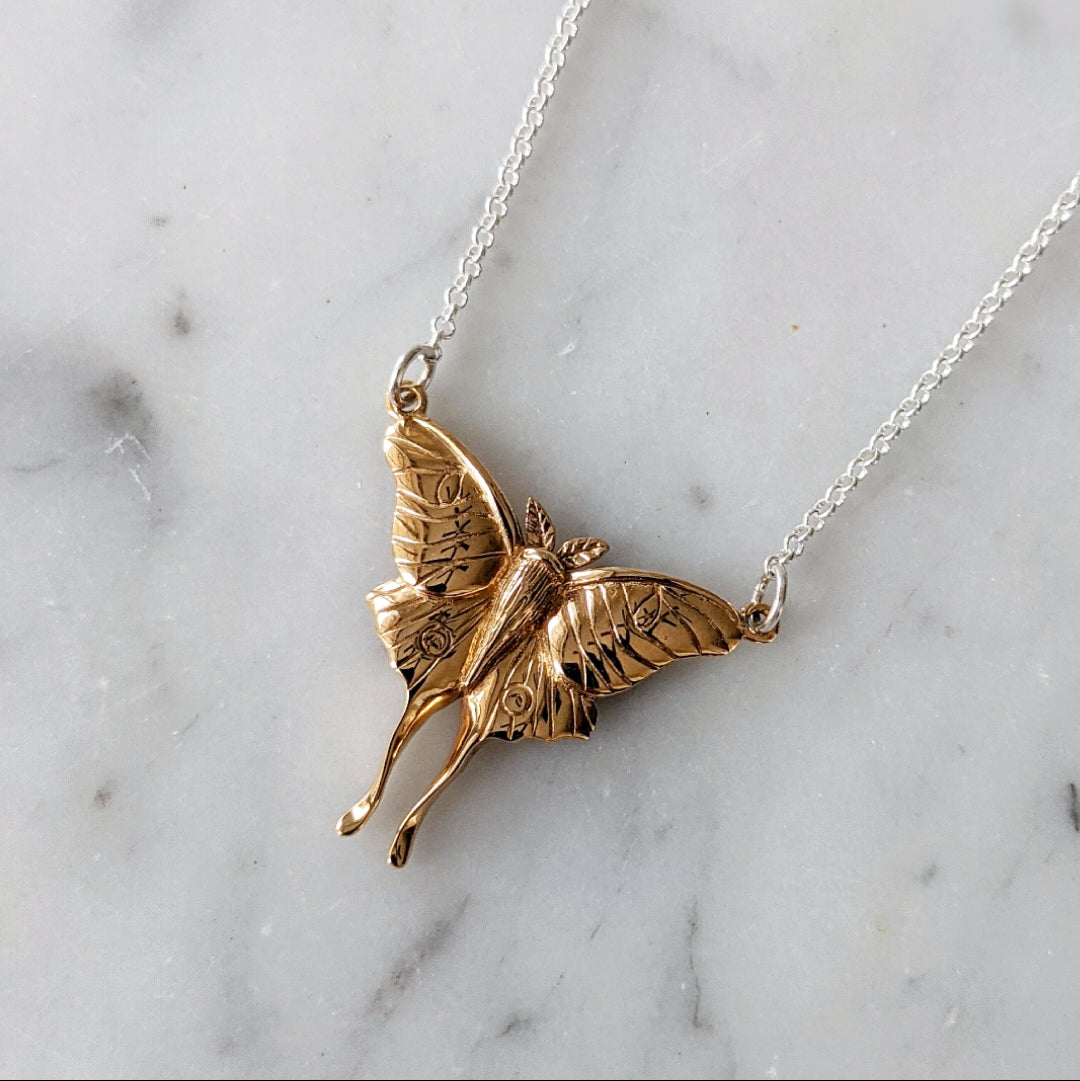 Luna Moth Necklace