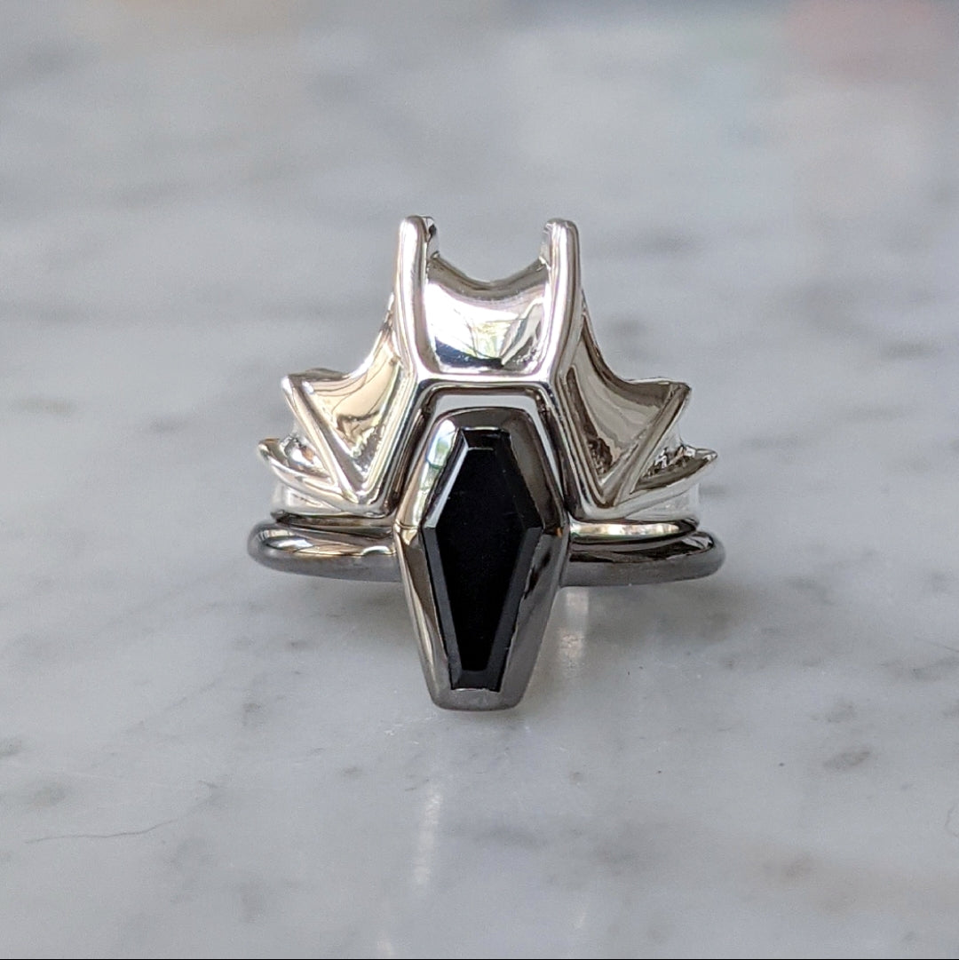 Bat Wing Halo Ring