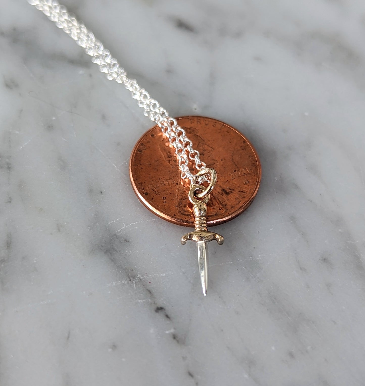 Tiny Dagger Necklace
