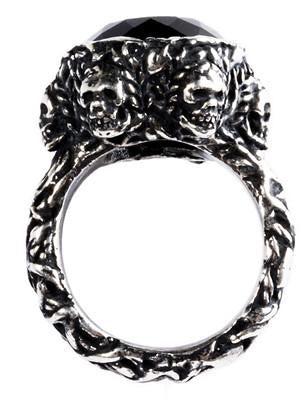 Emerald Gravedigger Memento Mori Ring