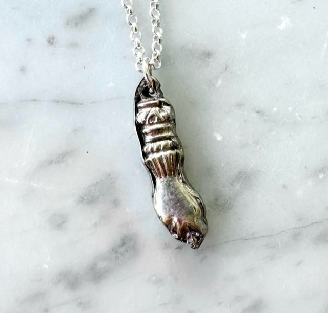 Antique Sterling Silver Figa Necklace