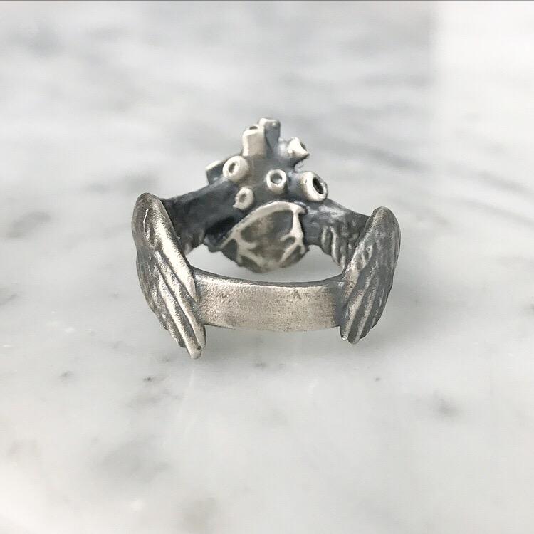 Immediate Ship winged Corazon Ring Size 7