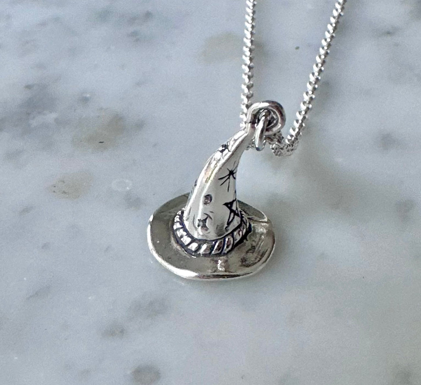 Sterling Wizard Hat Necklace