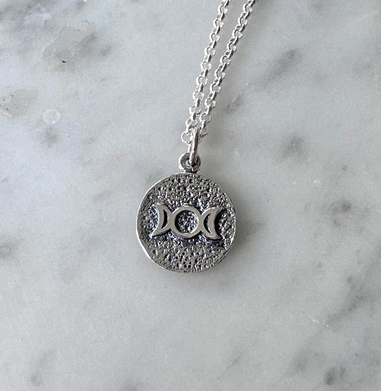 Sterling Triple Goddess Amulet Necklace