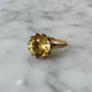 Antique 9ct Citrine Solitaire Ring