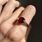 Antique 9ct Garnet Solitaire Ring