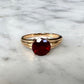 Antique 9ct Garnet Solitaire Ring