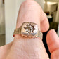 Victorian Champagne Diamond Starburst Ring