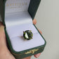 Olive Crystal Talon Ring