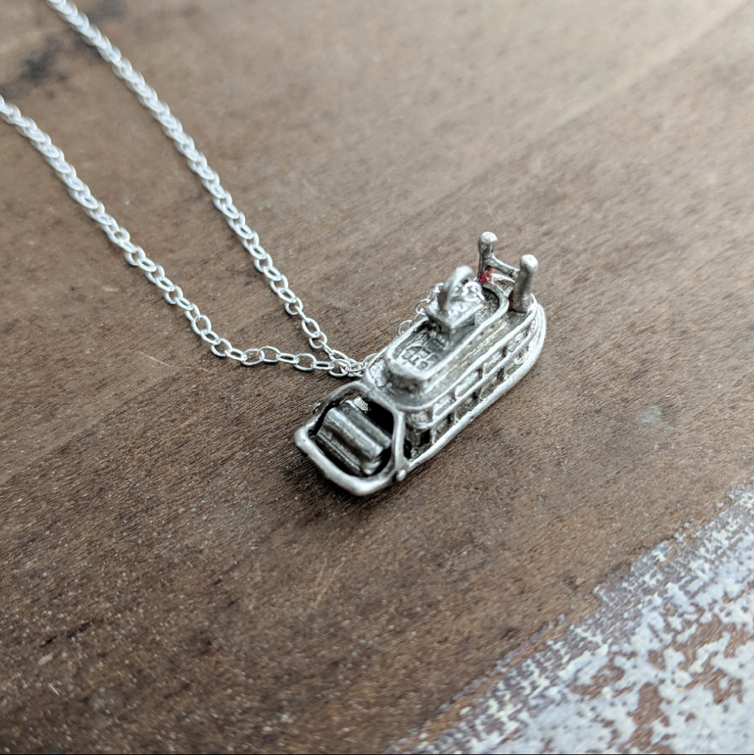 Sterling Antique Riverboat Necklace