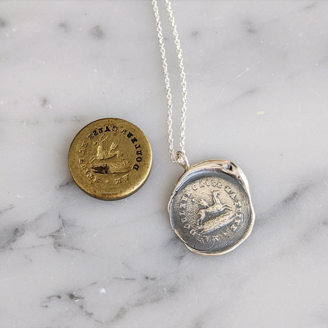 Ma Douleur Cause Ma Fuite Wax Seal Necklace