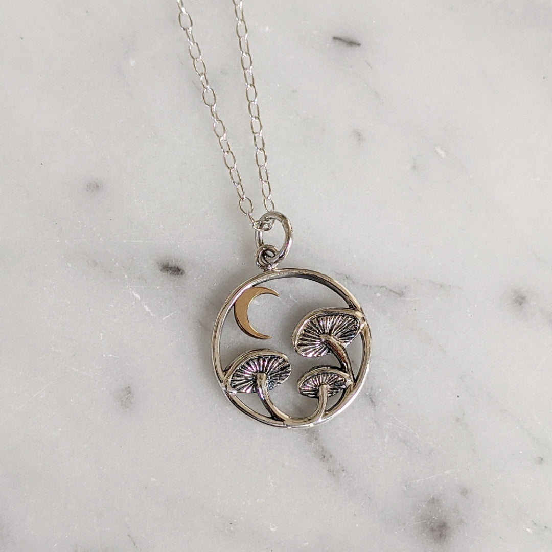 Moonlit Mushroom Necklace