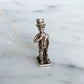 Antique Bobble Head Ventriloquist Dummy Necklace