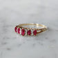 Antique 10K Marquise Ruby Diamond Ring