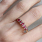 Antique 10K Marquise Ruby Diamond Ring