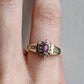 Antique 10K Ruby Diamond Halo Ring