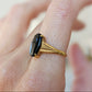 Antique Art Nouveau 14k Gold Onyx Ring