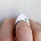 Immediate Ship Sterling Emerald Hierarchy Ring Sz 6