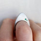 Immediate Ship Sterling Emerald Hierarchy Ring Sz 6