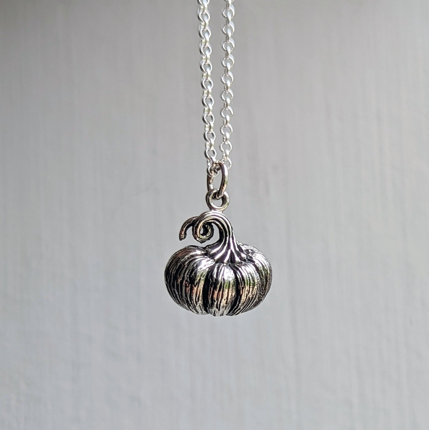 Sterling Pumpkin Necklace