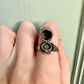 Antique Sterling Silver Kitty Poison Ring