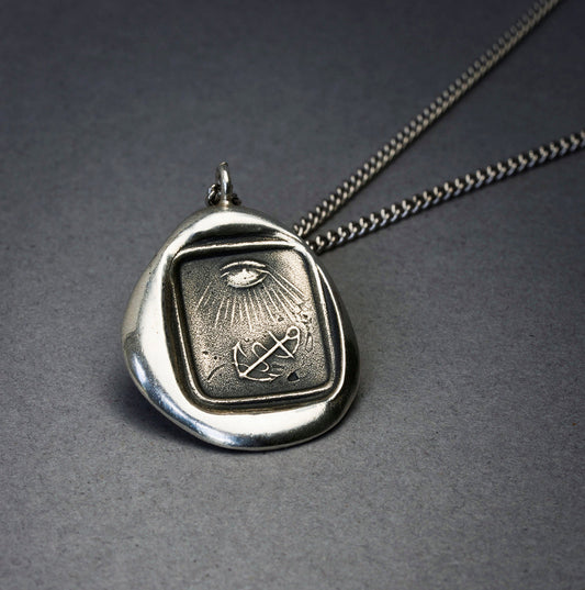 Protection and Stability Wax Seal Necklace