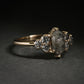 Salt and Pepper Diamond Hex Ring