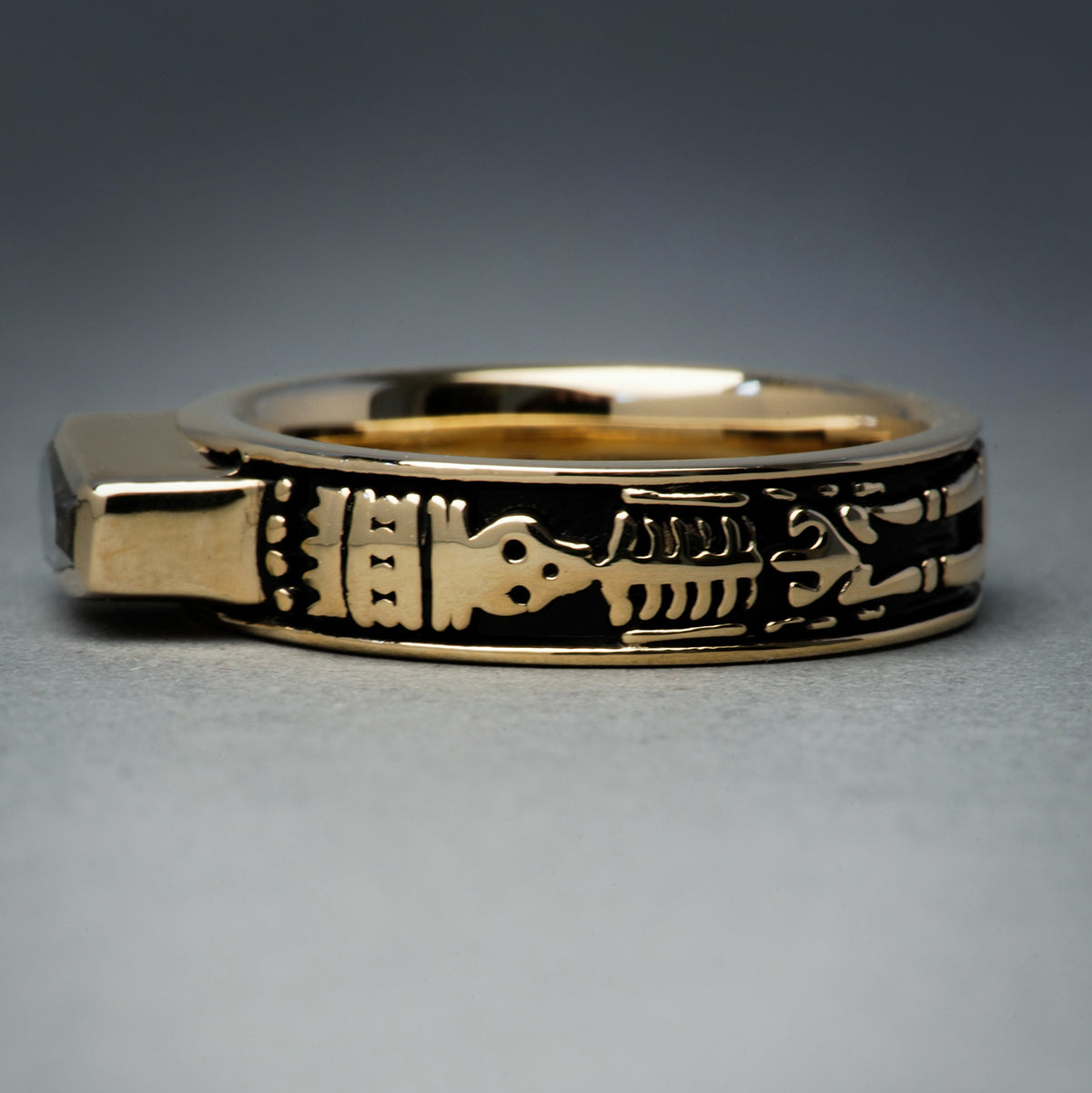 Skeletal Memento Mori Ring